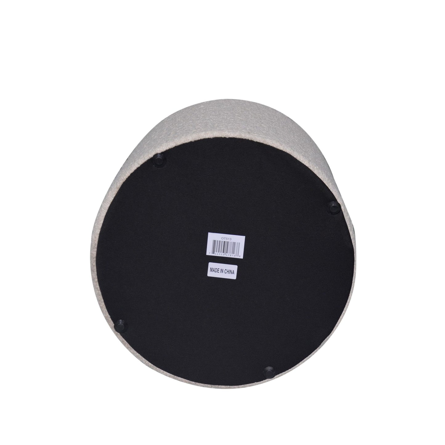 OT513 IVORY OTTOMAN