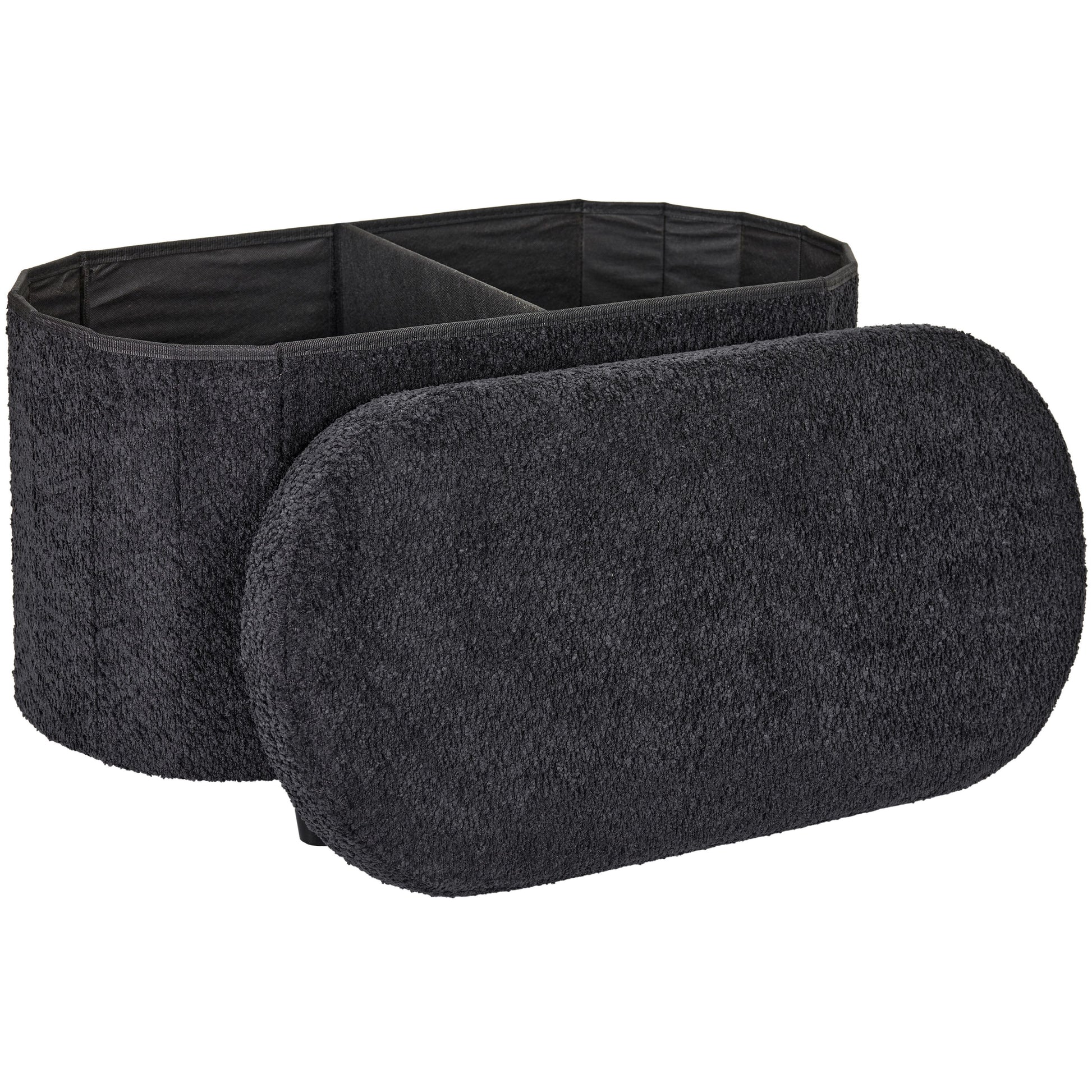 OT514 BLACK OTTOMAN