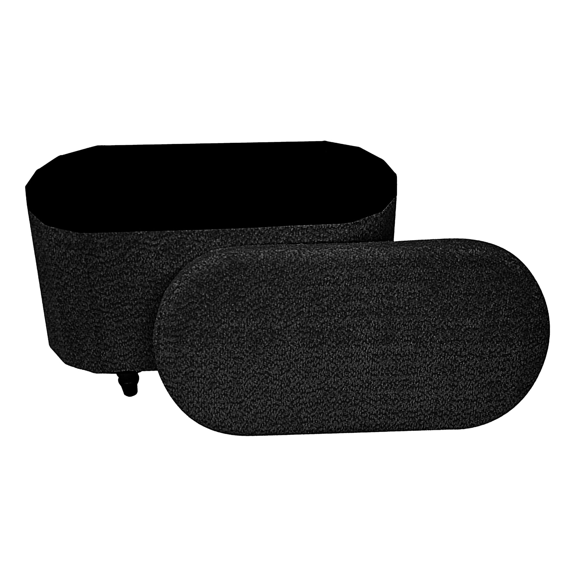 OT514 BLACK OTTOMAN