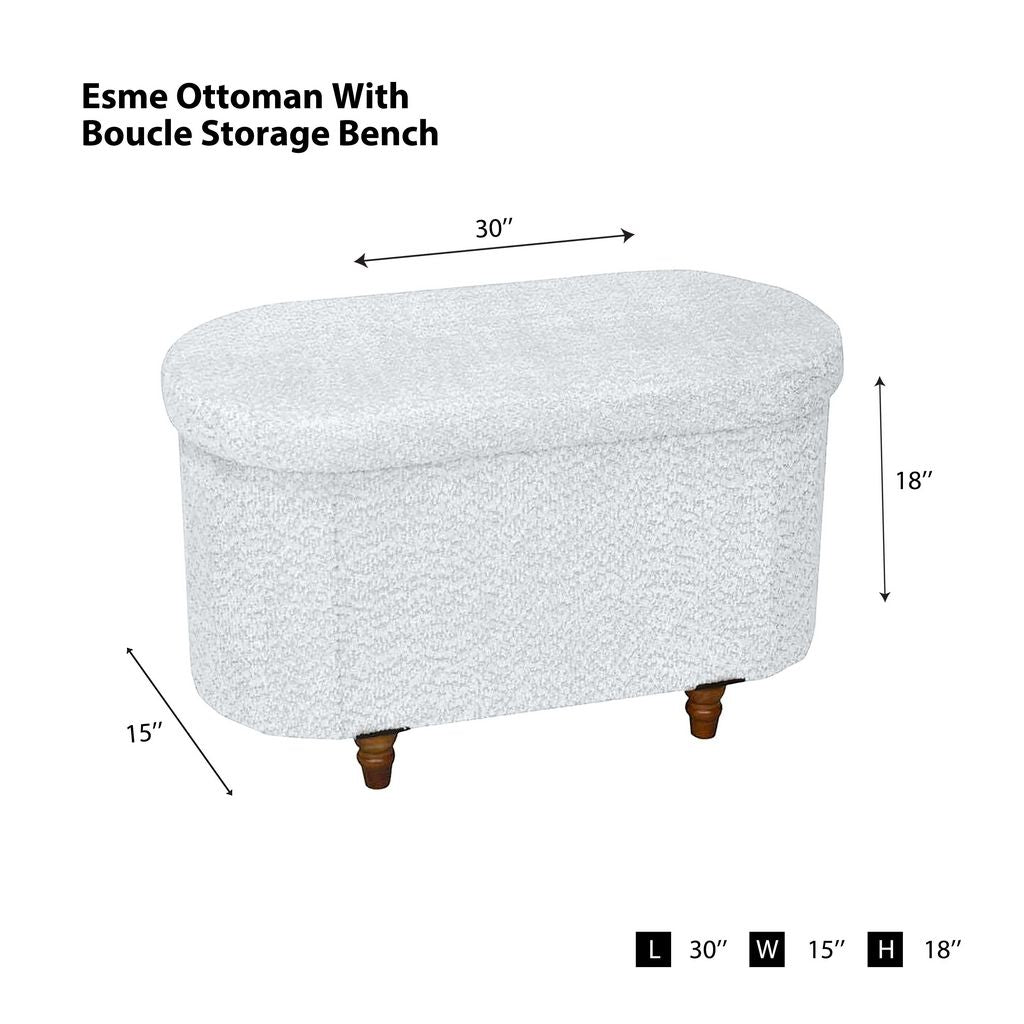 OT514 IVORY OTTOMAN