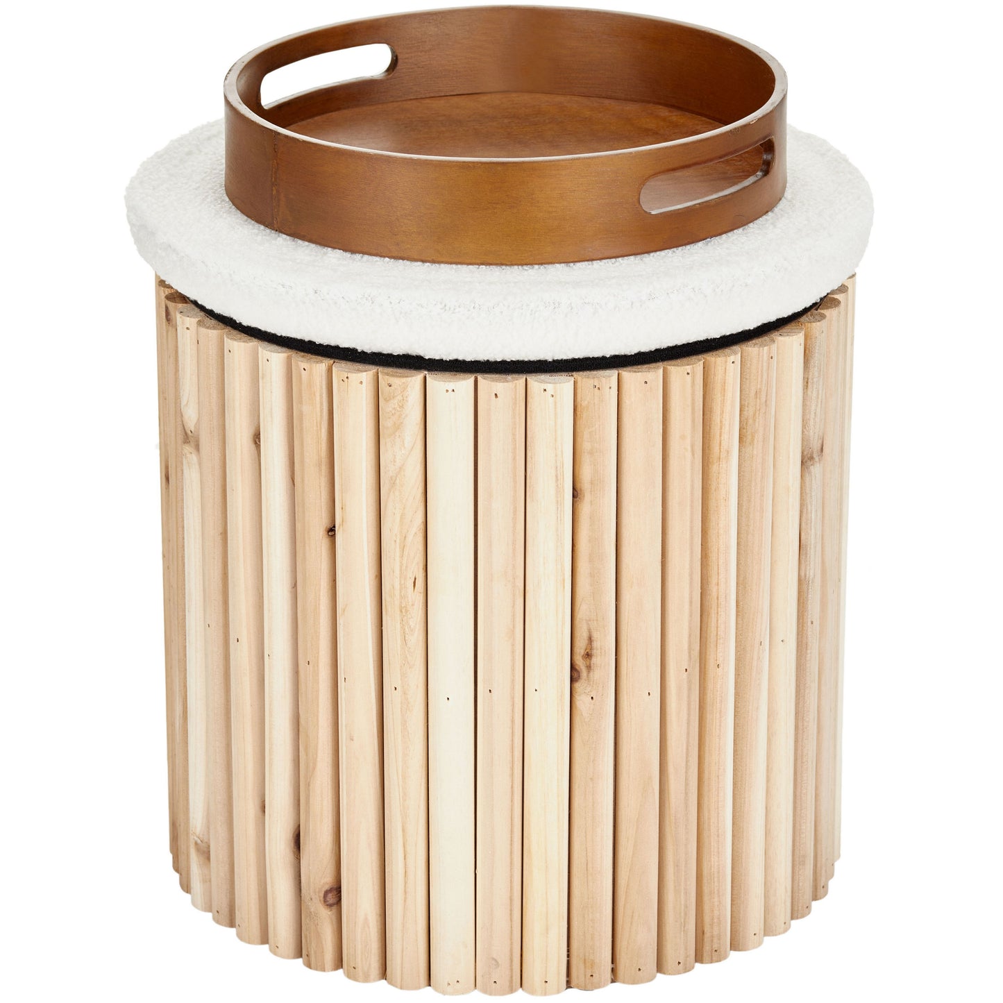 OT515 WOOD OTTOMAN