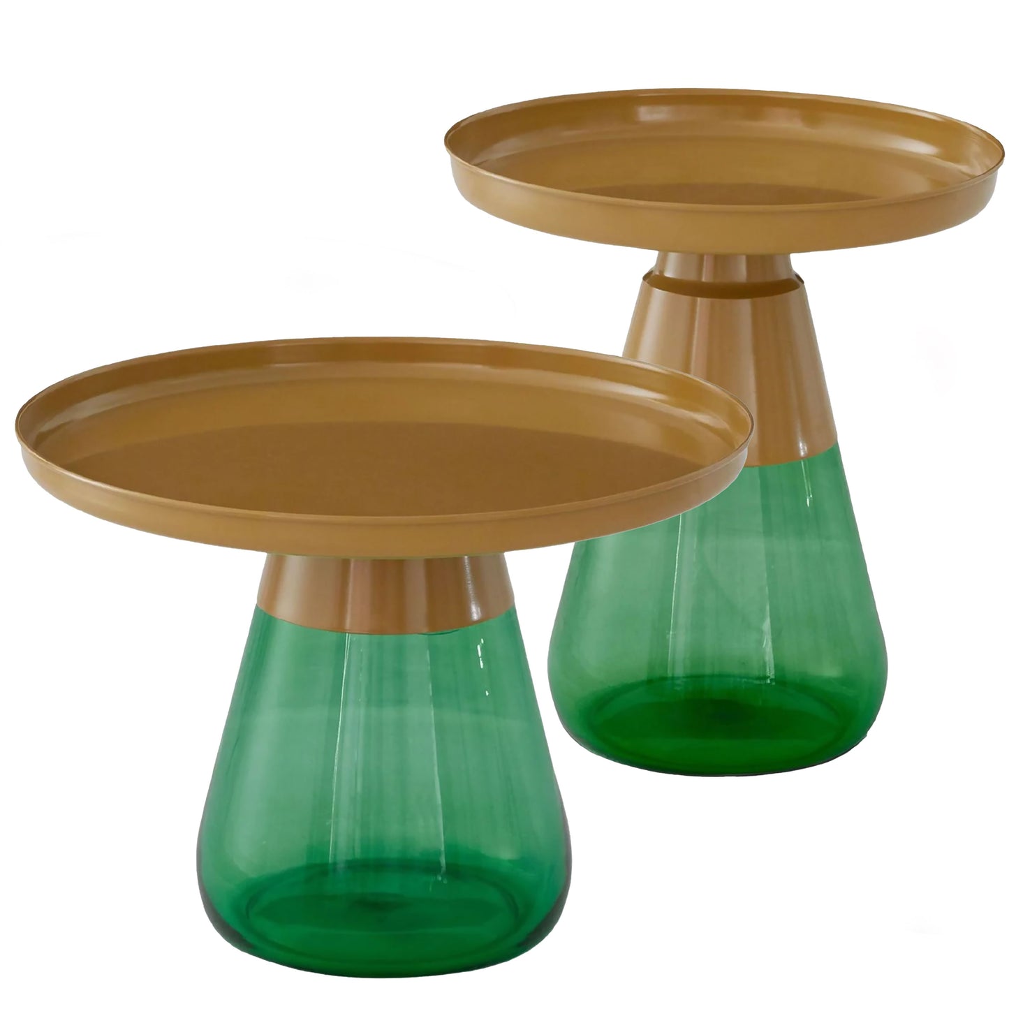 TBST471-472 MATGLD/GRN BAS NESTING TABLE