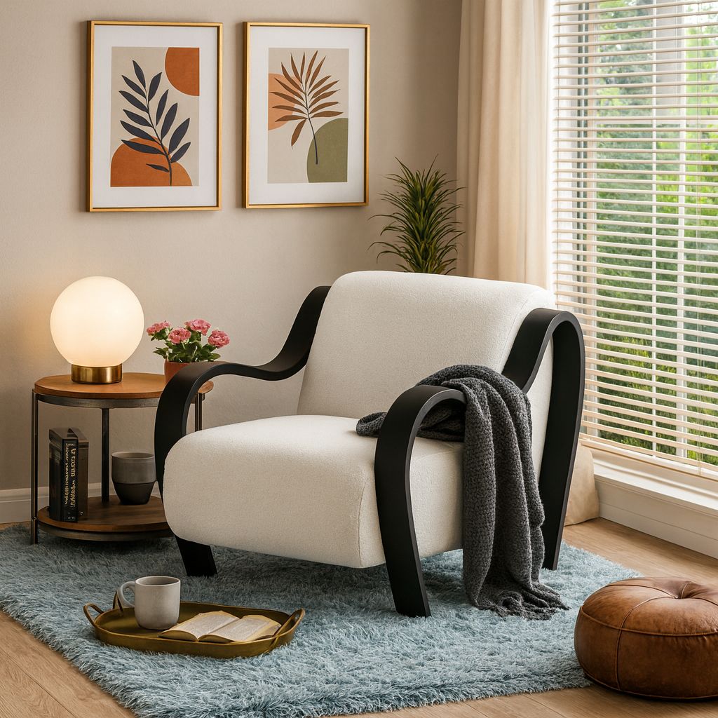 CH560 BLACK ARM CHAIR