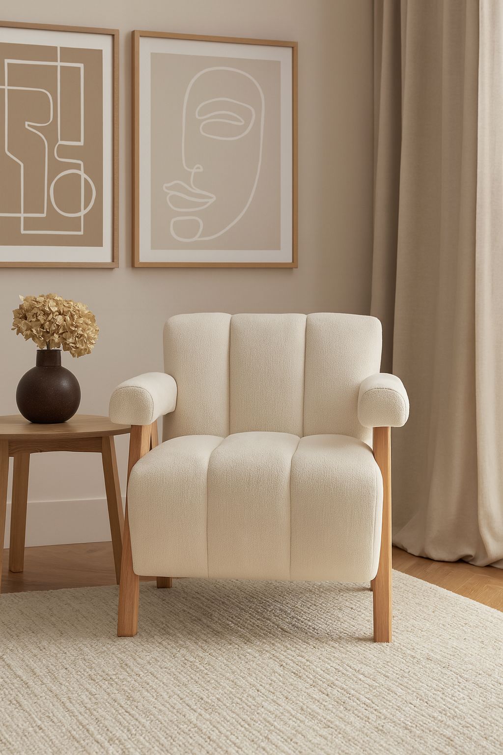CH561 BROWN ARM CHAIR