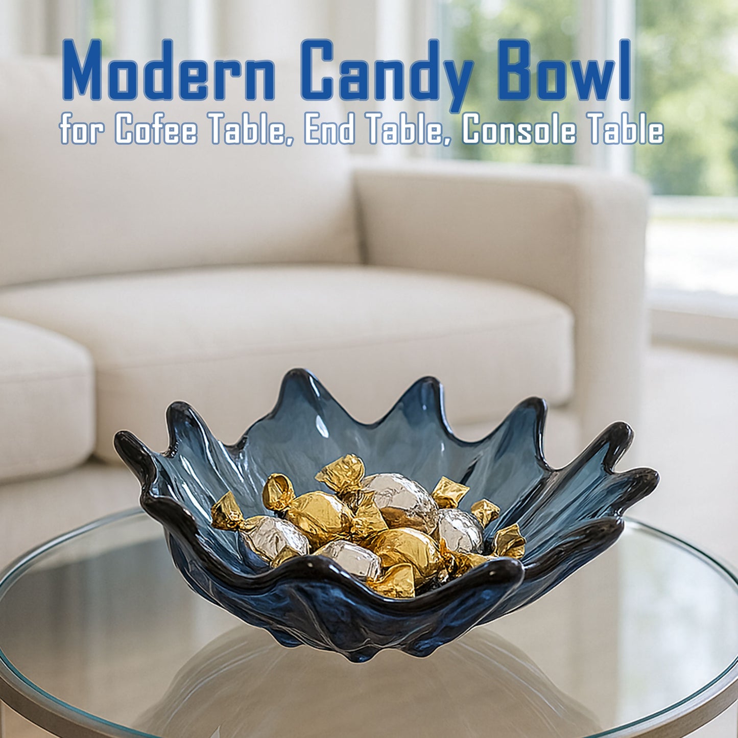 GV569 BLUE CENTERPIECE GLASS