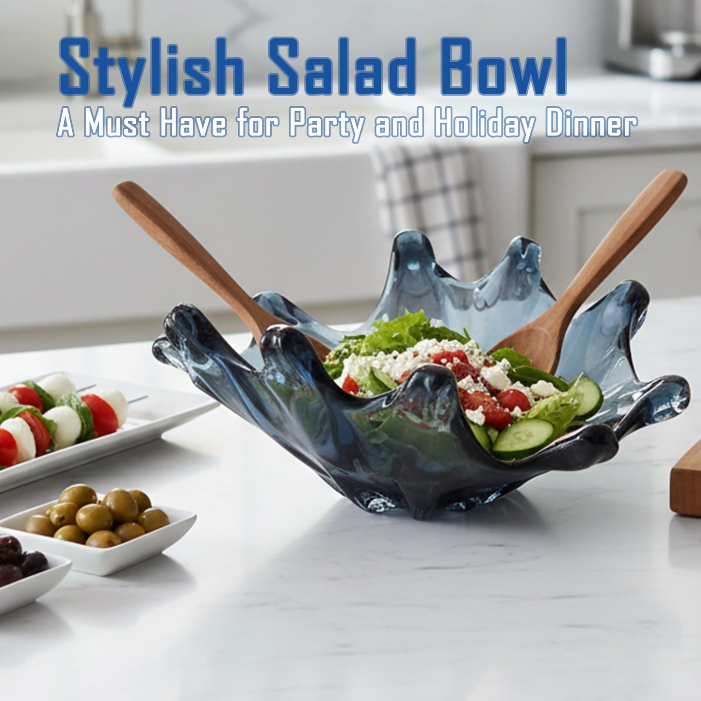 GV569 BLUE CENTERPIECE GLASS