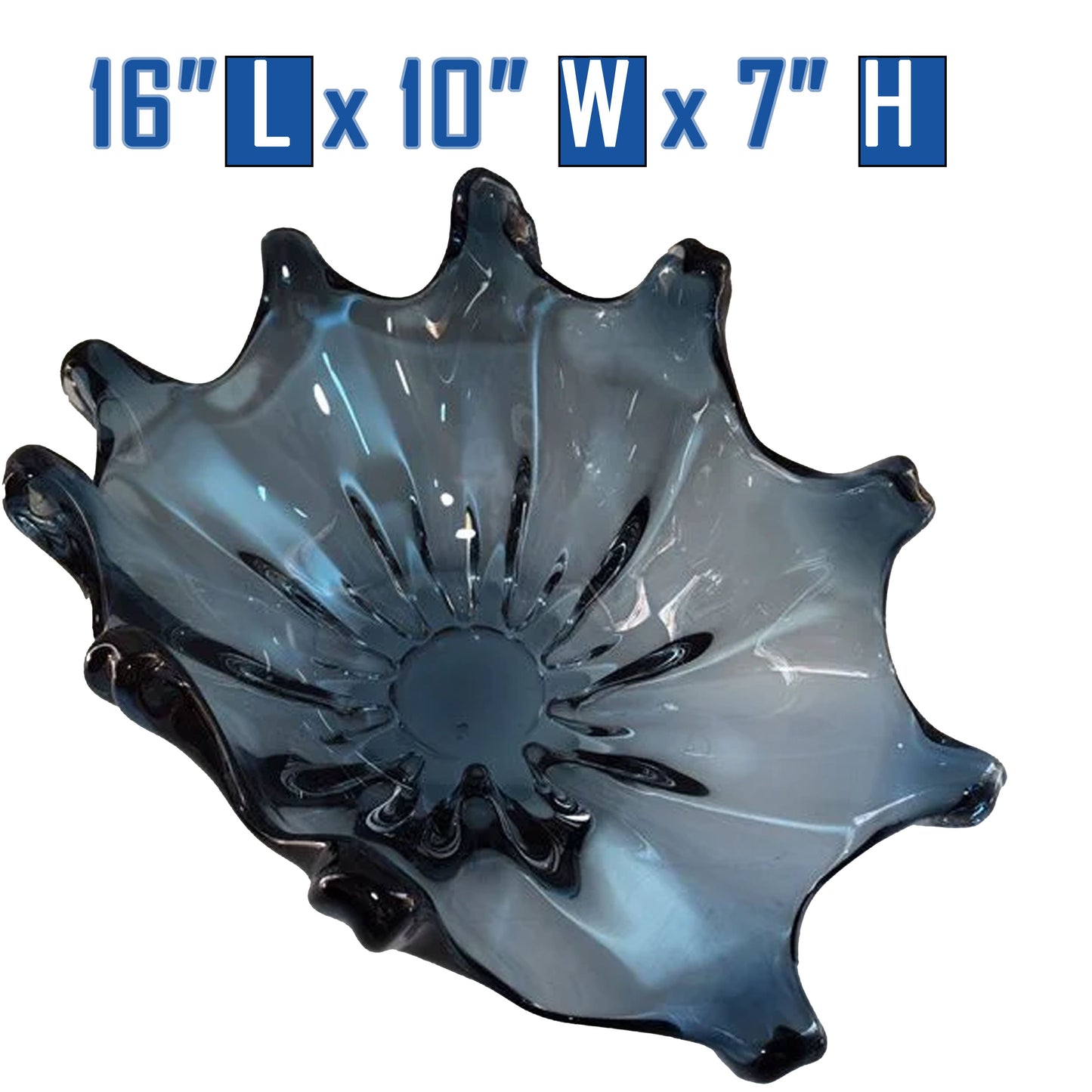 GV569 BLUE CENTERPIECE GLASS