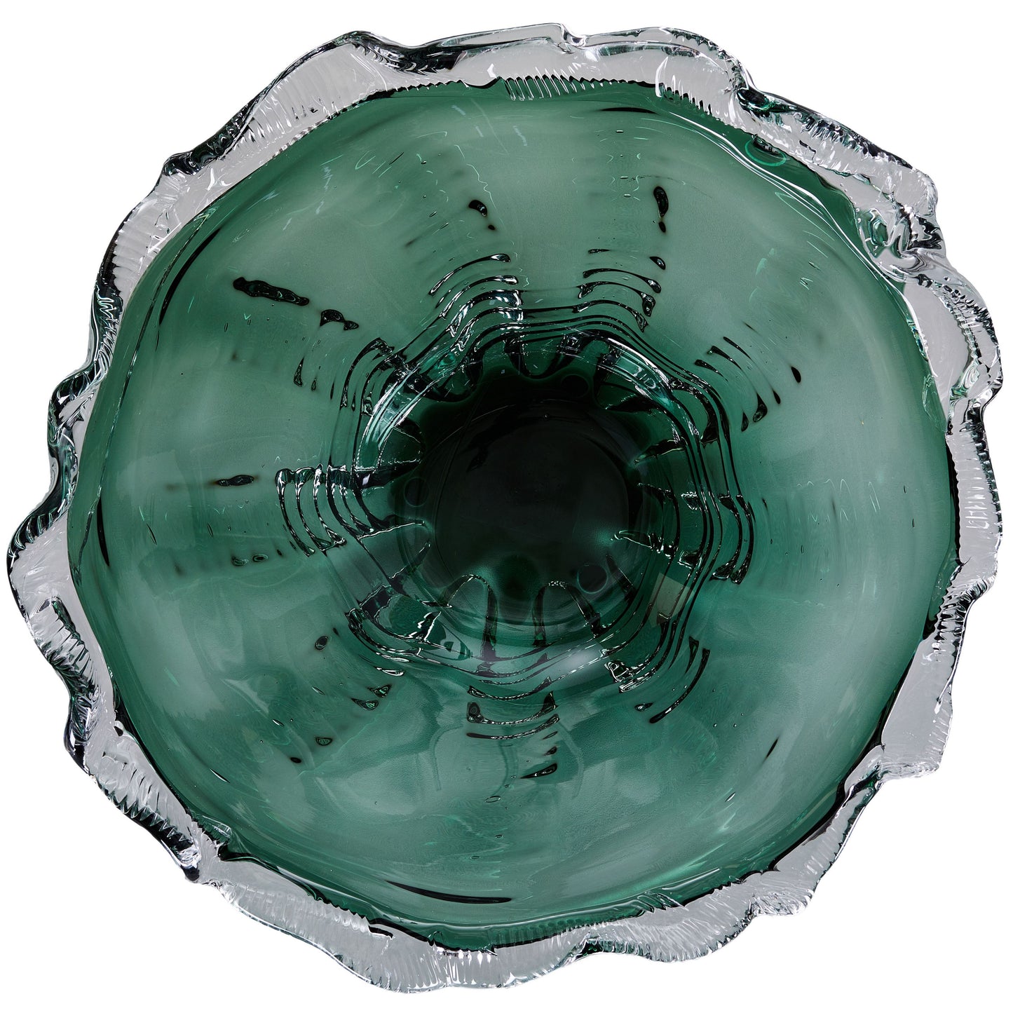 GP573 DARK GREEN CENTERPIECE GLASS