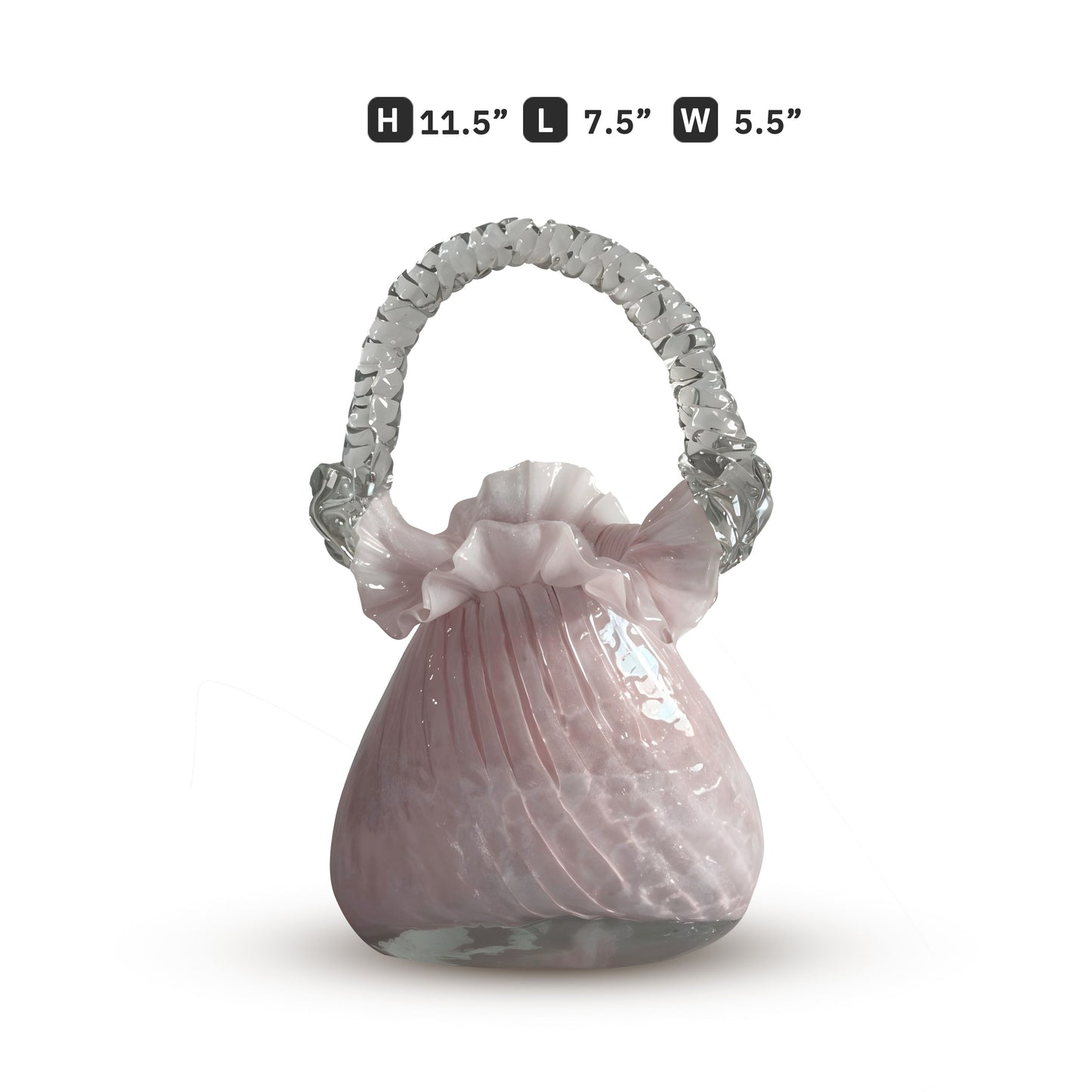 GD532 PINK CENTERPIECE GLASS