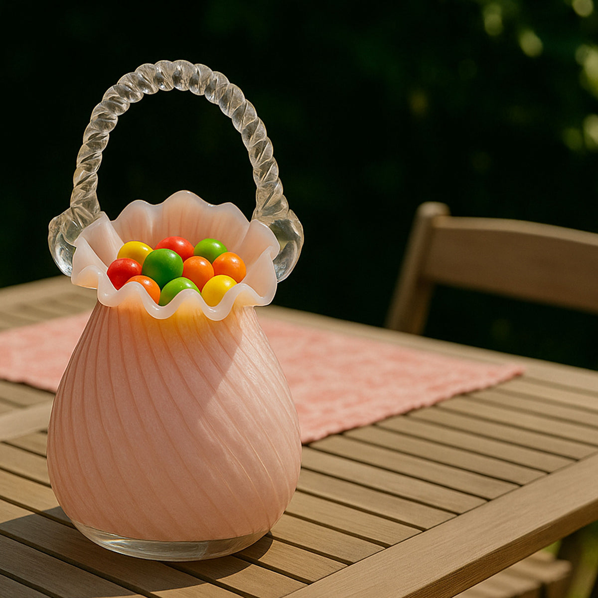 GD532 PINK CENTERPIECE GLASS VASES