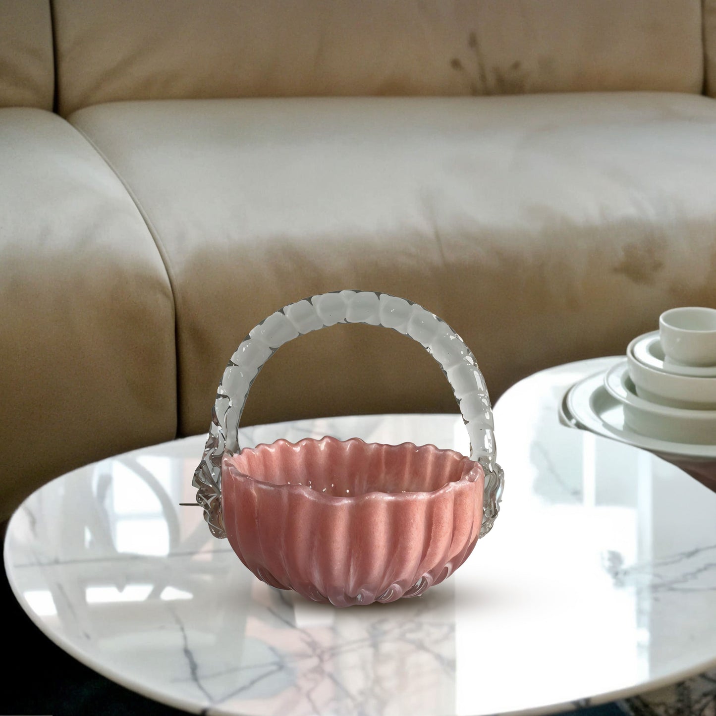 GD533 PINK CENTERPIECE GLASS