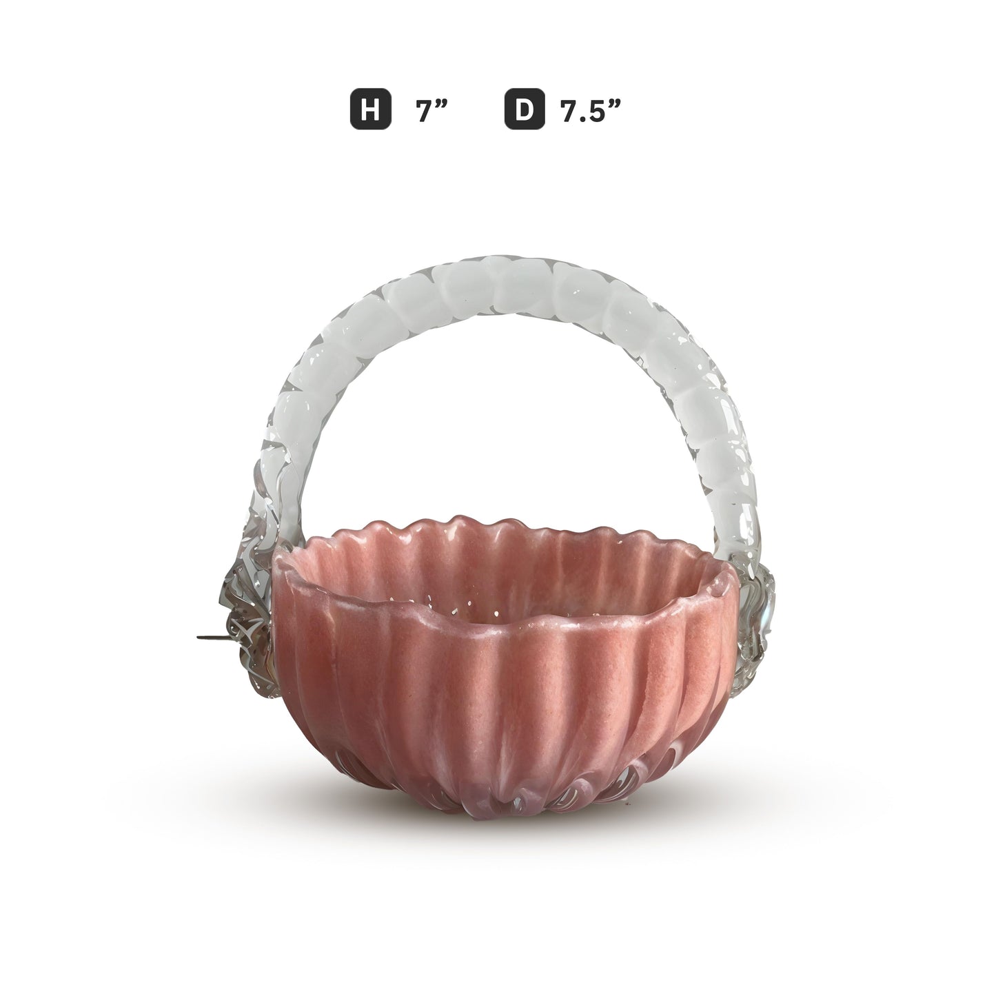 GD533 PINK CENTERPIECE GLASS