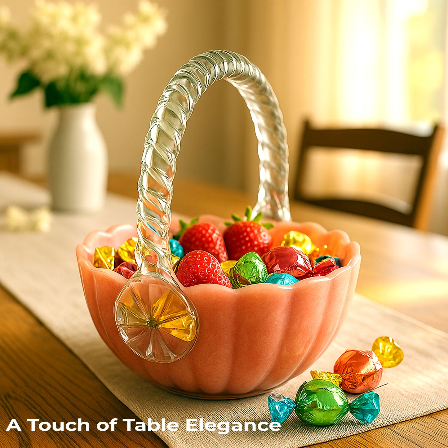 GD533 PINK CENTERPIECE GLASS