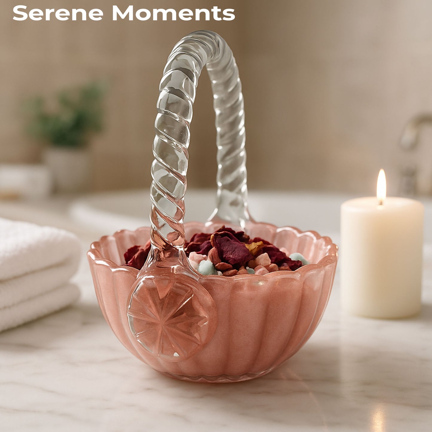 GD533 PINK CENTERPIECE GLASS