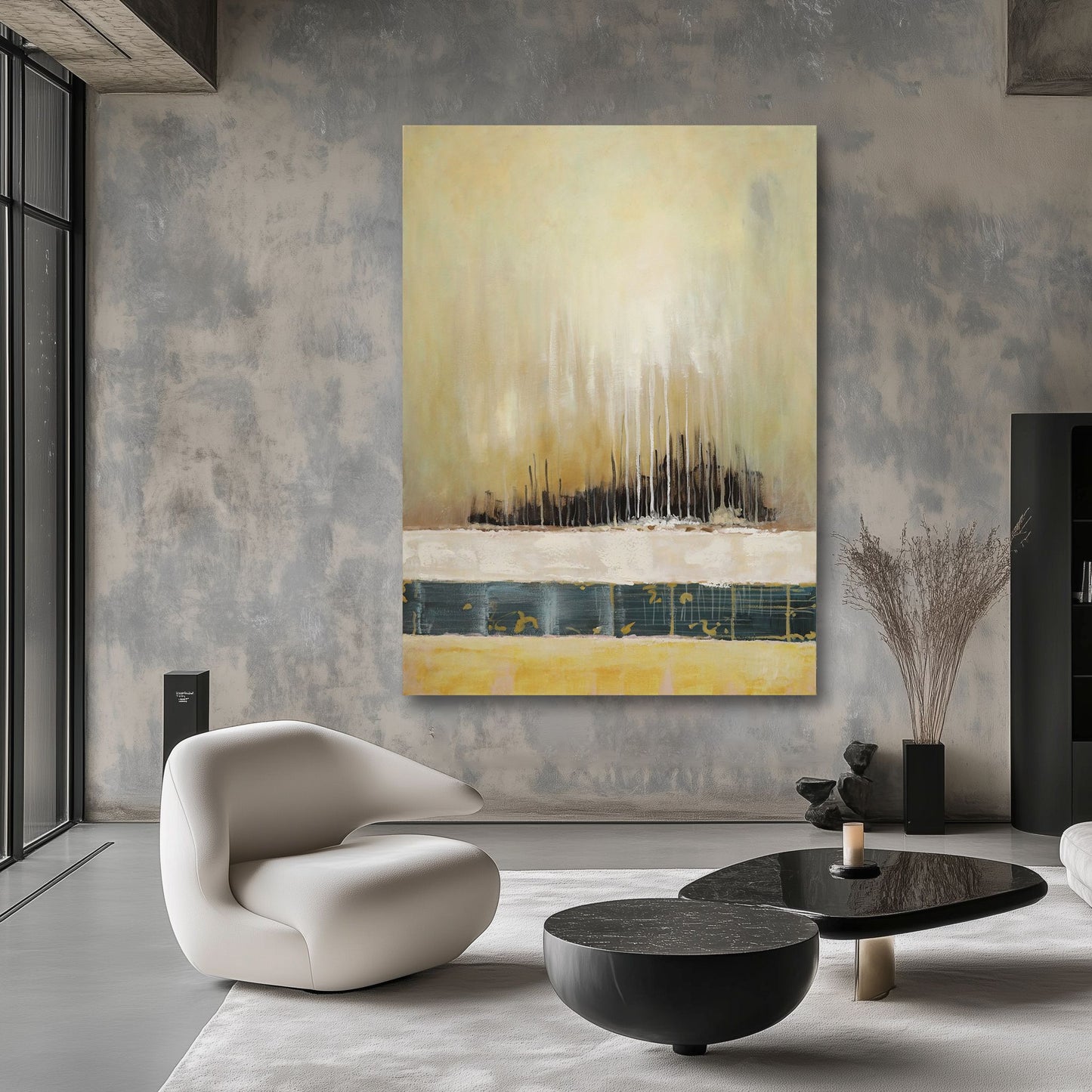 WA596 TAN CANVAS WALL ART