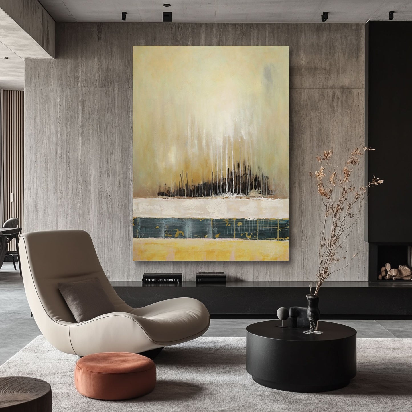 WA596 TAN CANVAS WALL ART