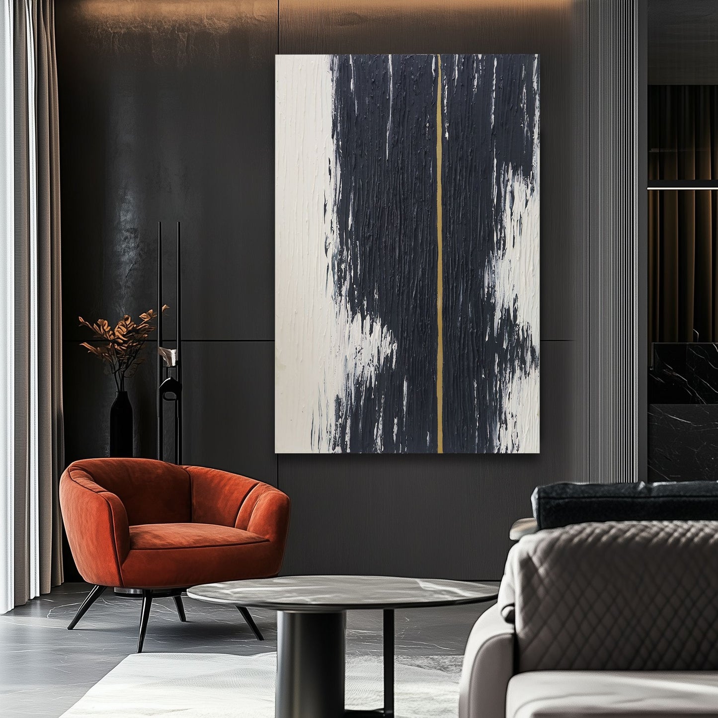 WA598 BLACK & WHITE CANVAS WALL ART
