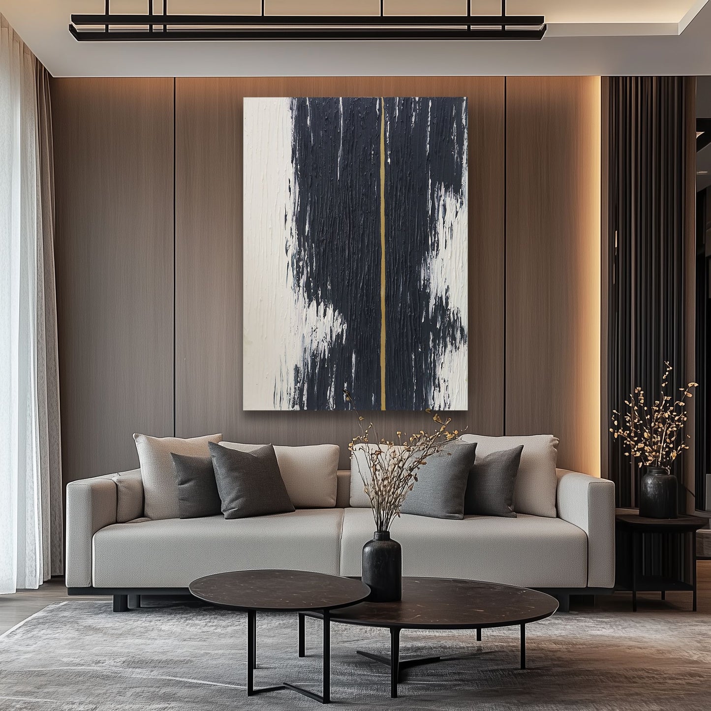 WA598 BLACK & WHITE CANVAS WALL ART