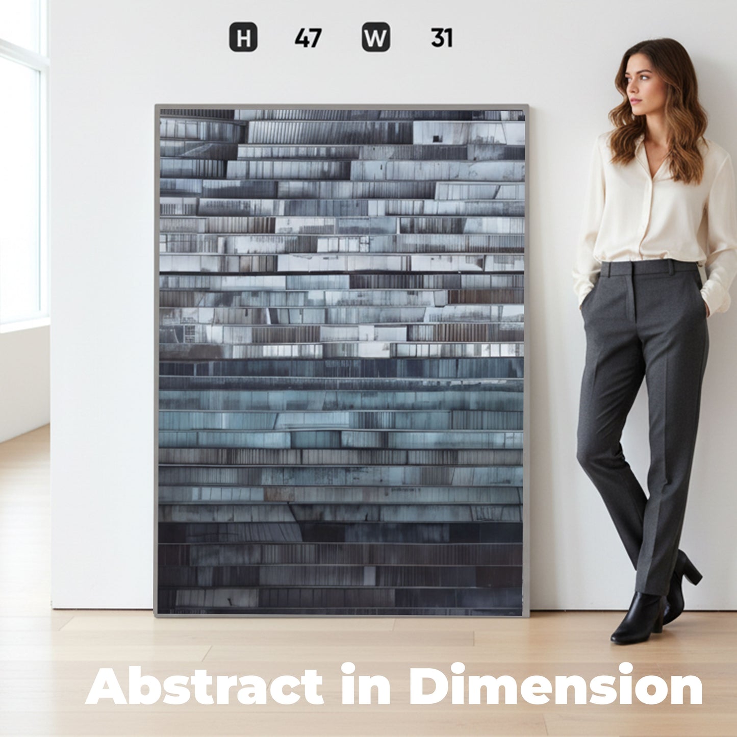 WA599 BLACK CANVAS WALL ART