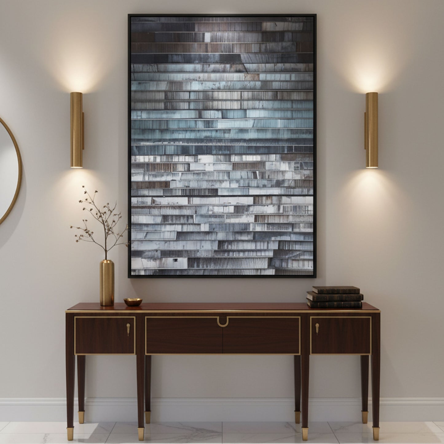 WA599 BLACK CANVAS WALL ART