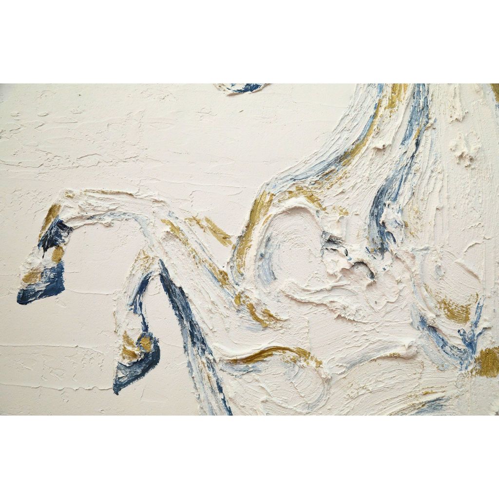 WA601 WHITE HORSE CANVAS WALL ART