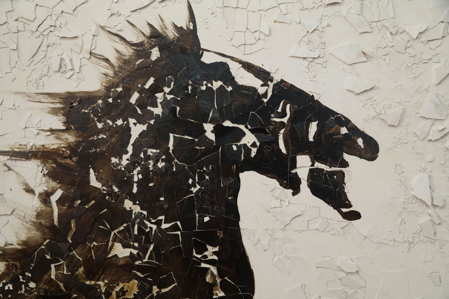 WA603 BLACK HORSE CANVAS WALL ART