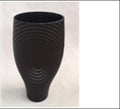 Textured Glass Vase With Ripple Design