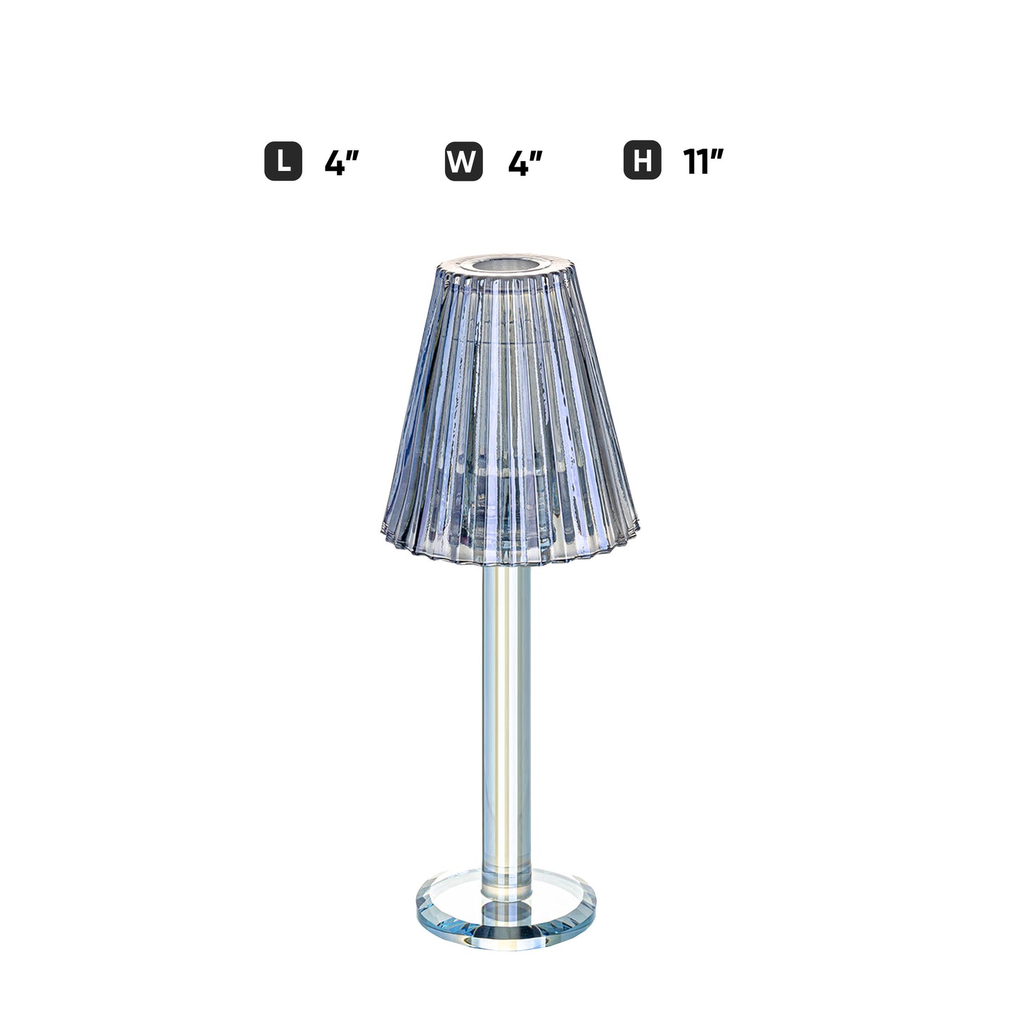 GL615 LIGHT BLUE CANDLE HOLDERS