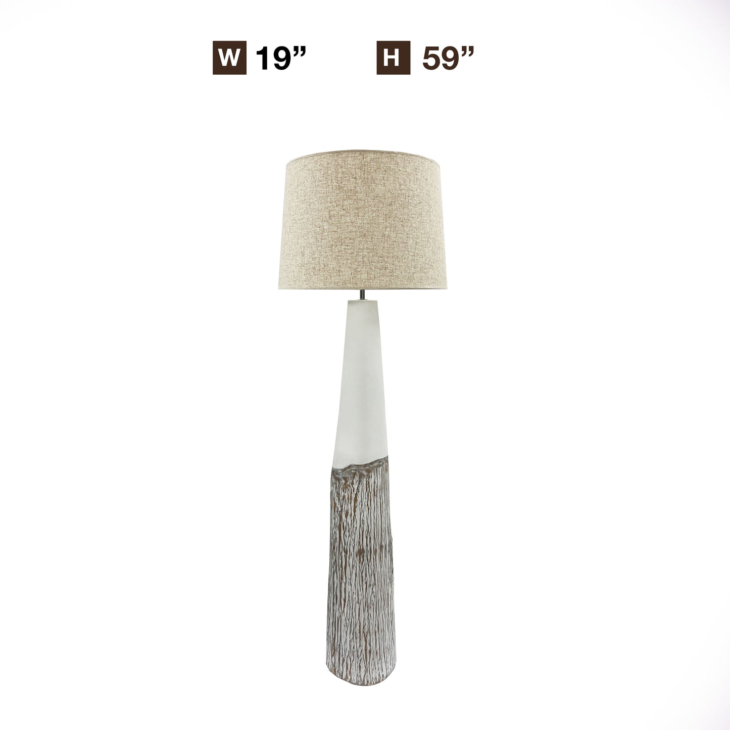 FL576 WHITE BROWN FLOOR LAMPS