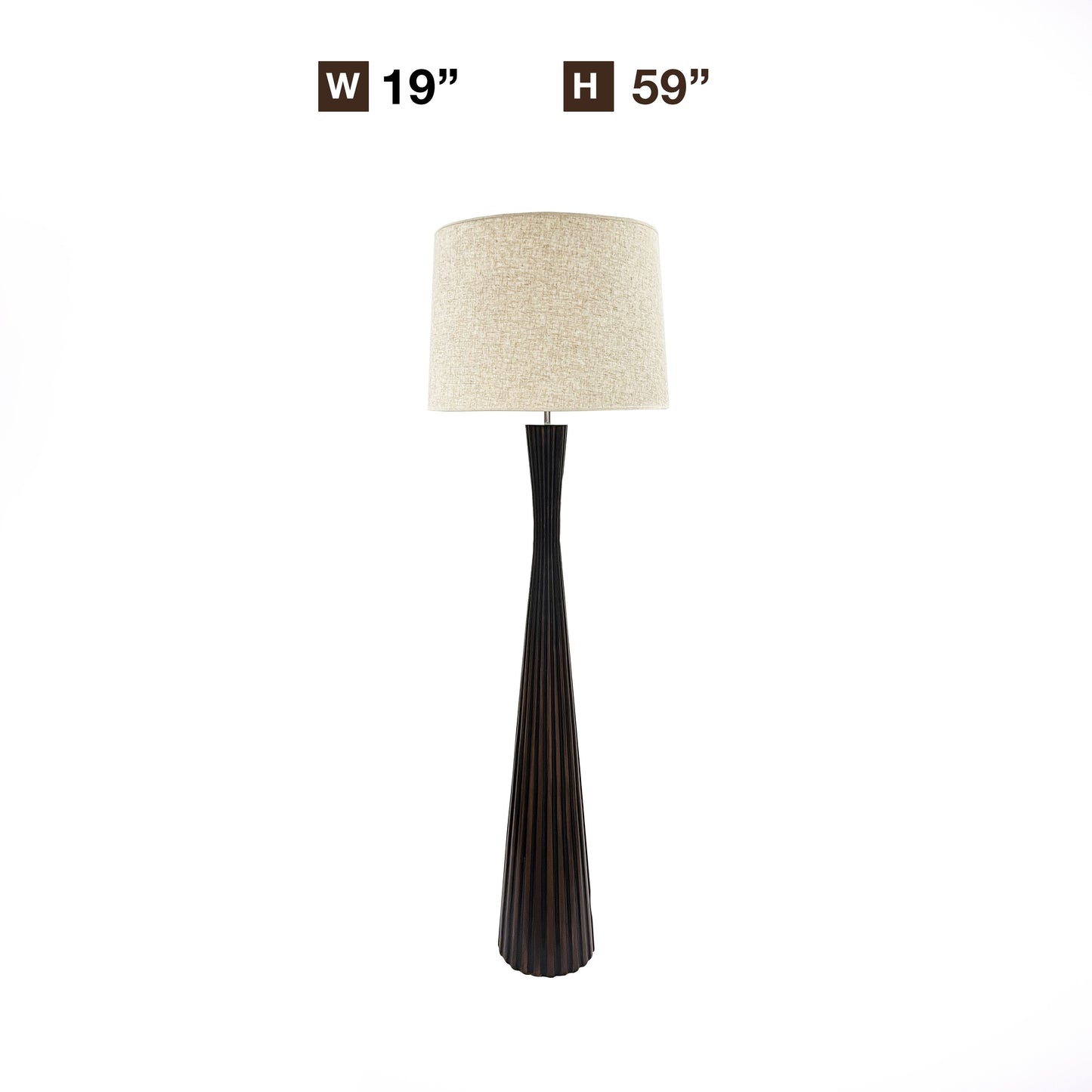 FL578 BLACK BROWN FLOOR LAMPS