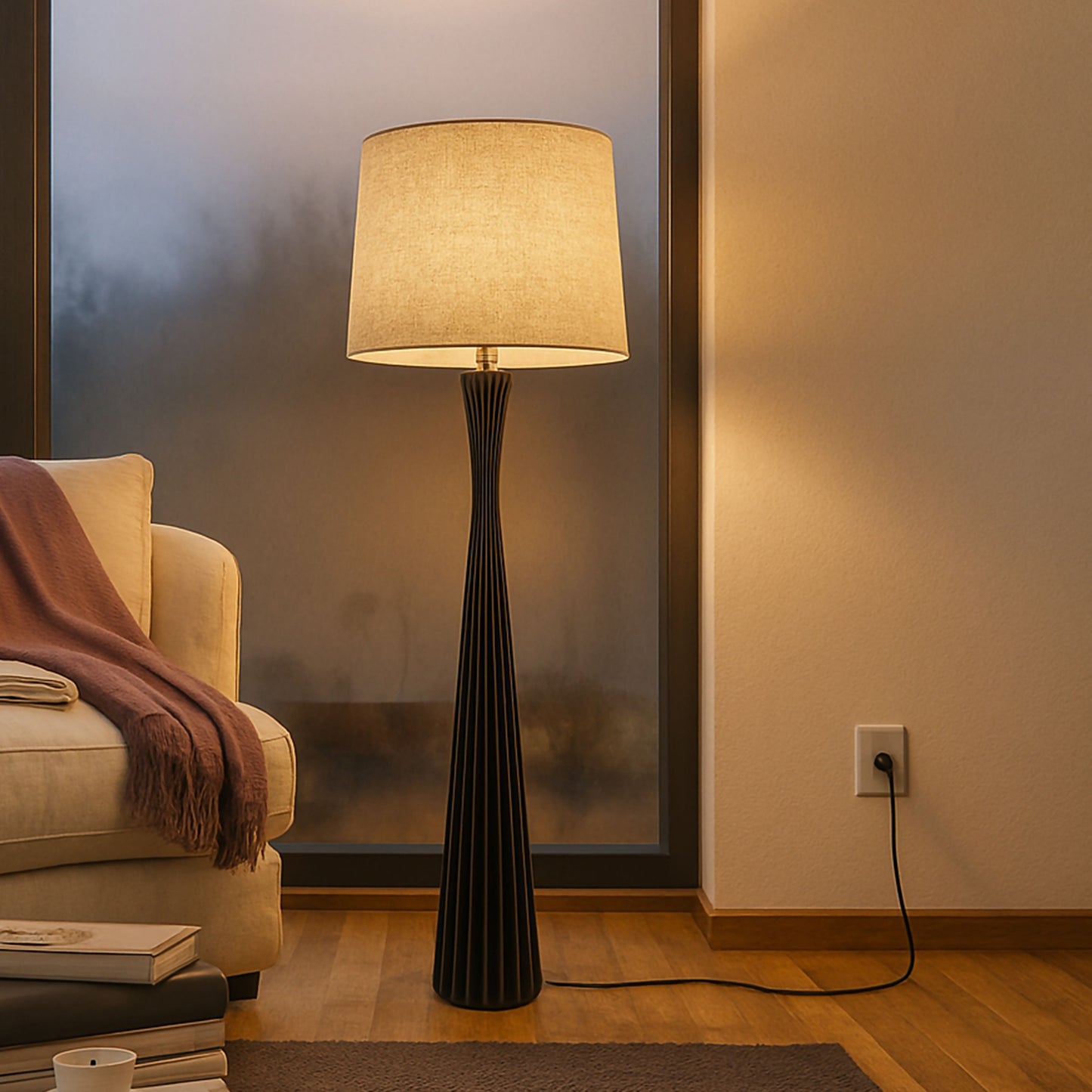 FL578 BLACK BROWN FLOOR LAMPS