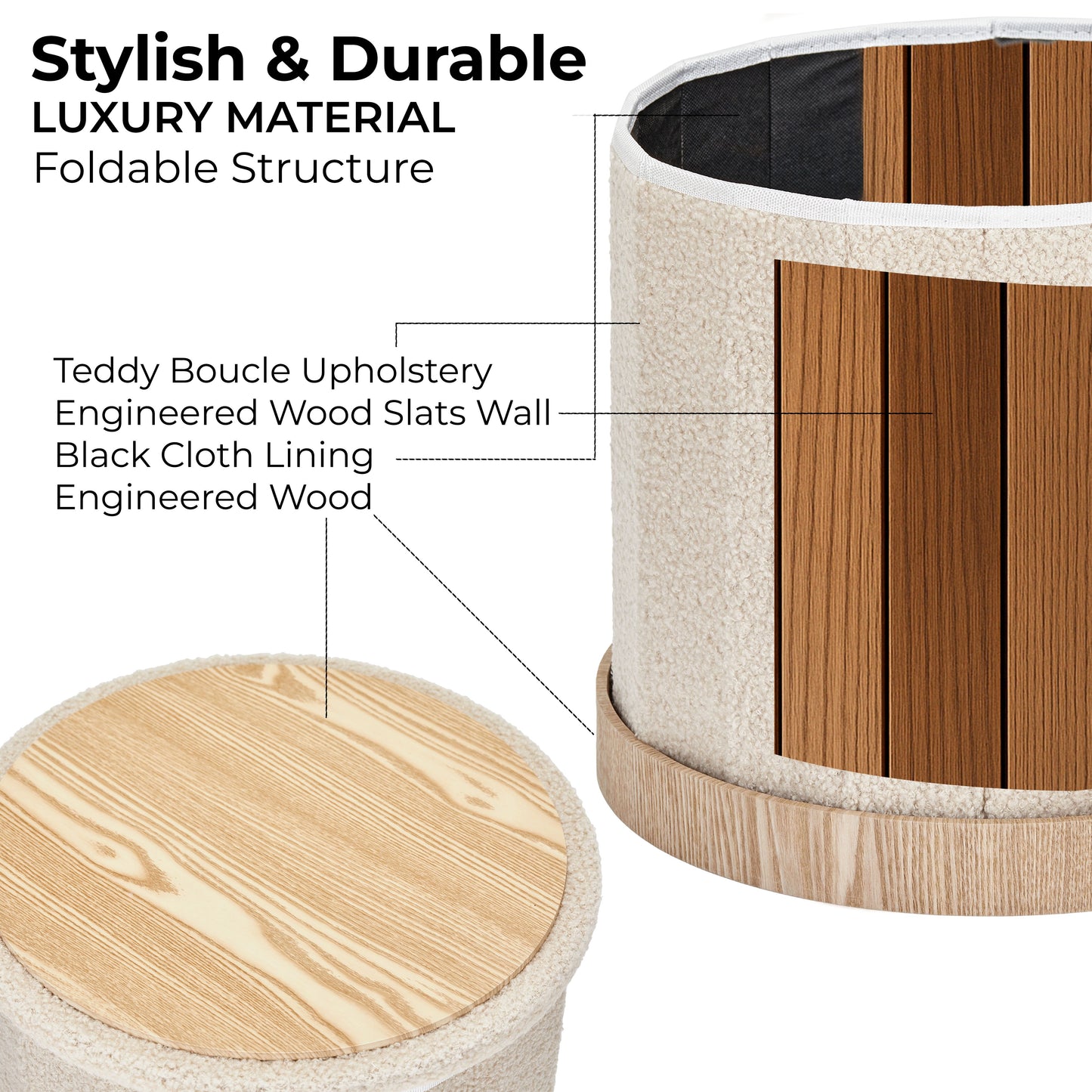 OT620 BEIGE OTTOMAN