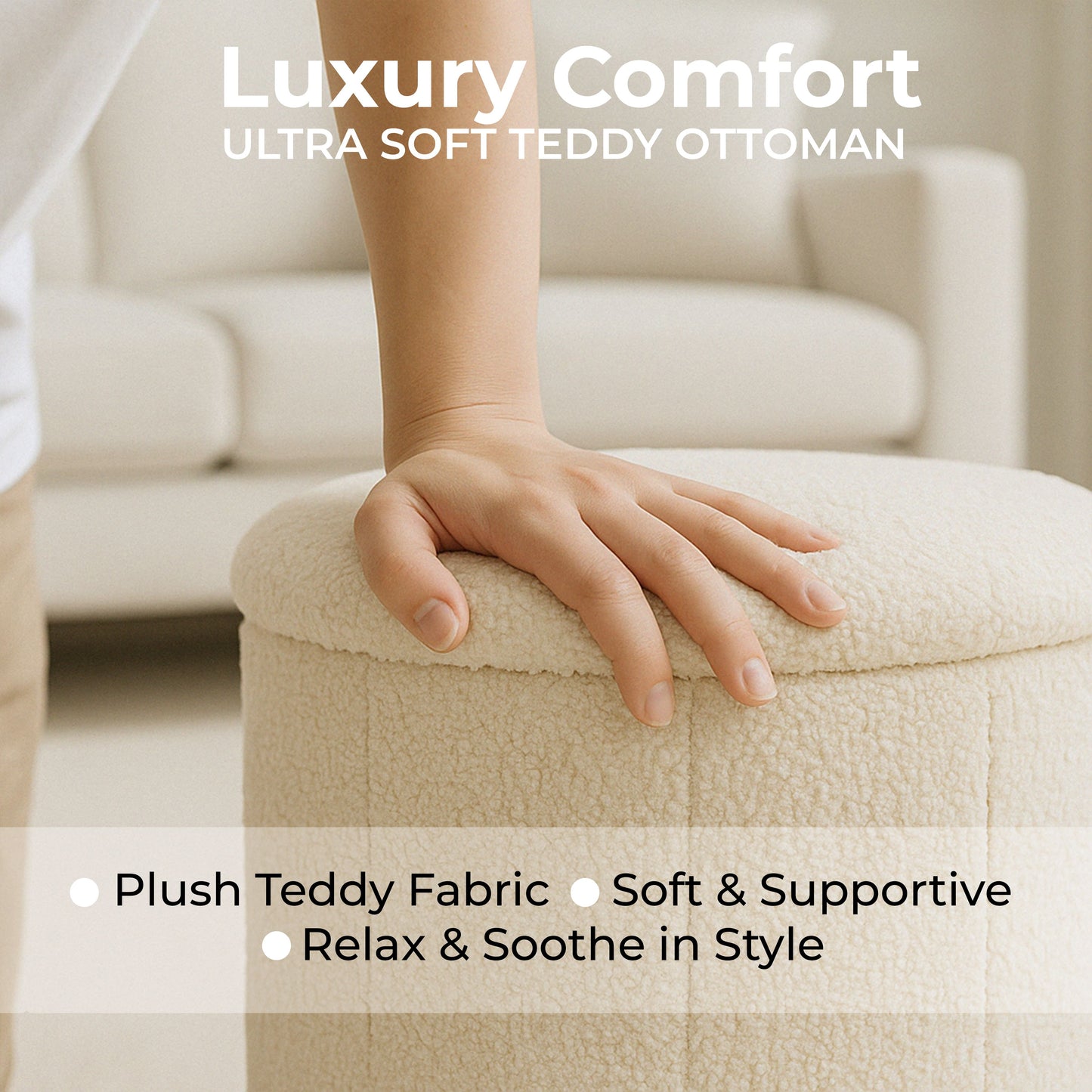 OT620 BEIGE OTTOMAN