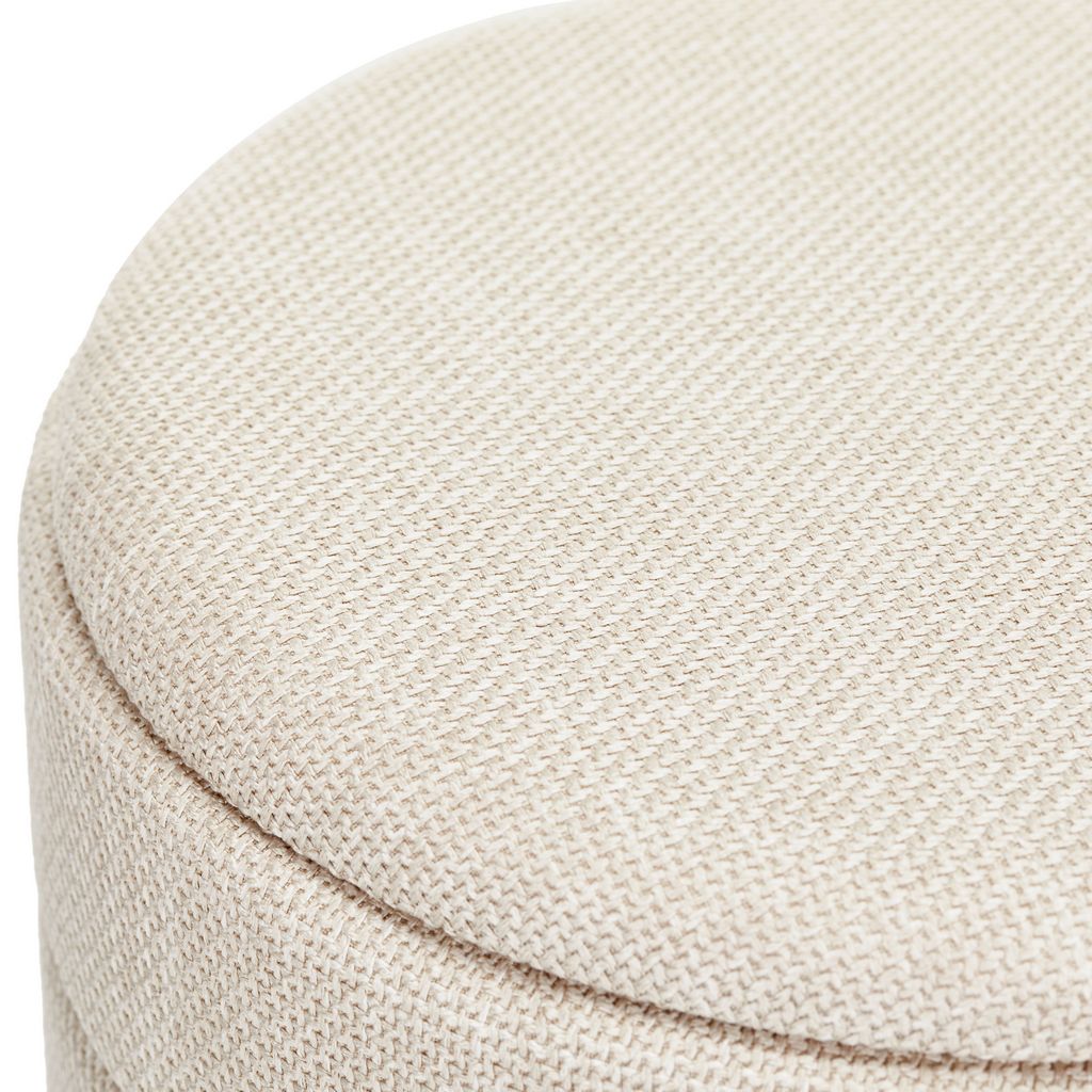 Tessa Ottoman Collection-Stylish Linen Cylinder Ottoman - Aria Home