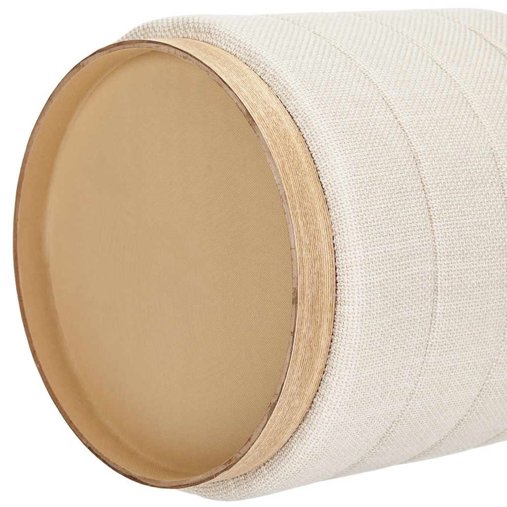 Tessa Ottoman Collection-Stylish Linen Cylinder Ottoman - Aria Home