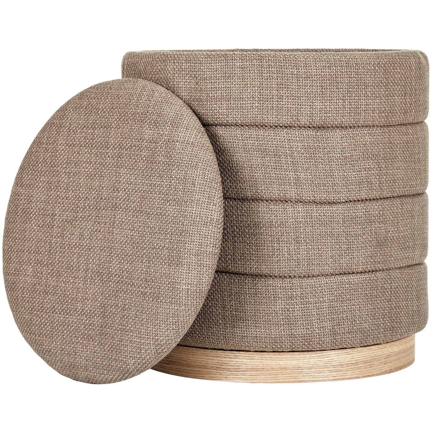 OT622 BROWN OTTOMAN