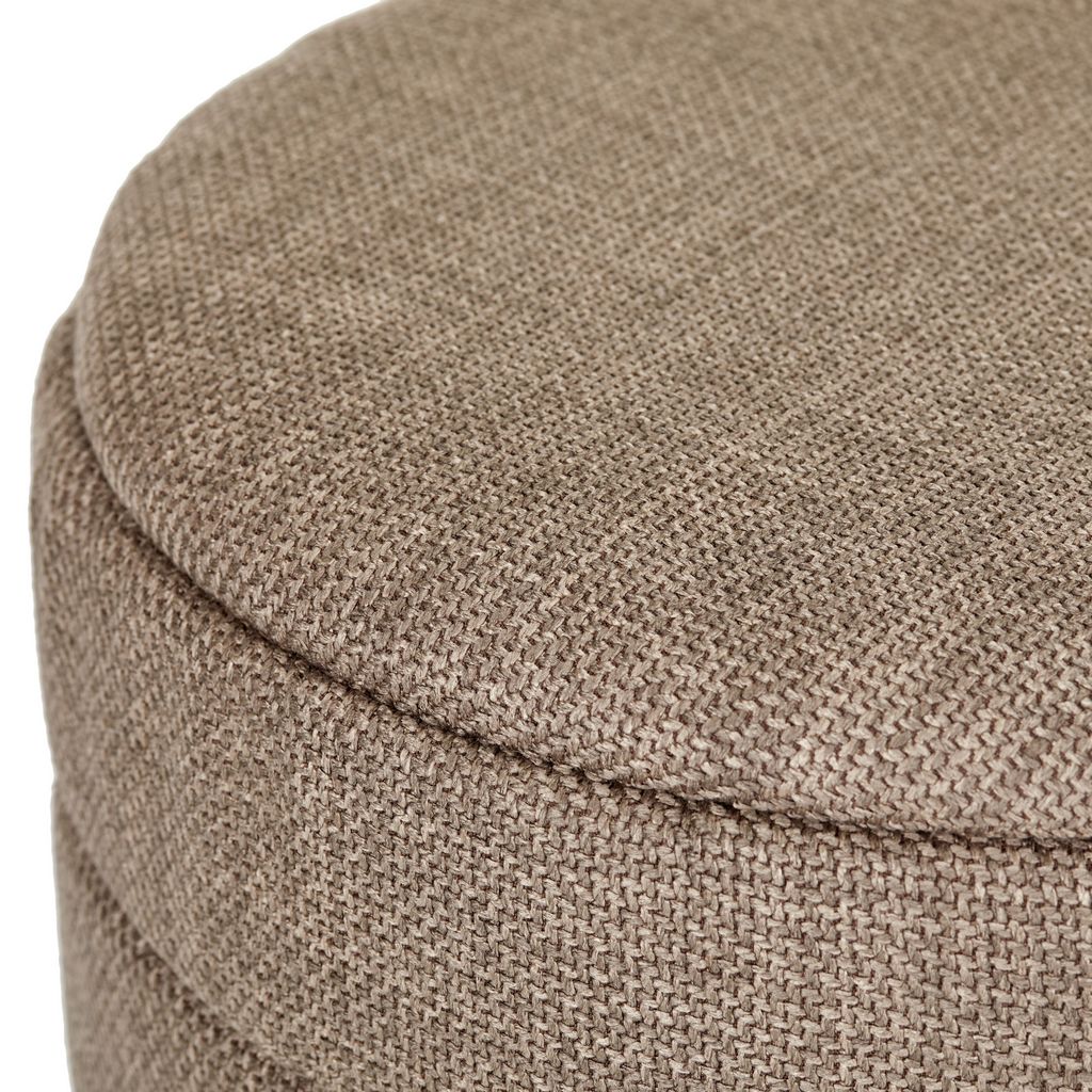Tessa Ottoman Collection-Stylish Linen Cylinder Ottoman - Aria Home