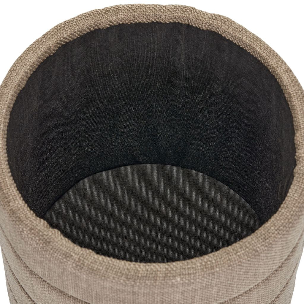 Tessa Ottoman Collection-Stylish Linen Cylinder Ottoman - Aria Home