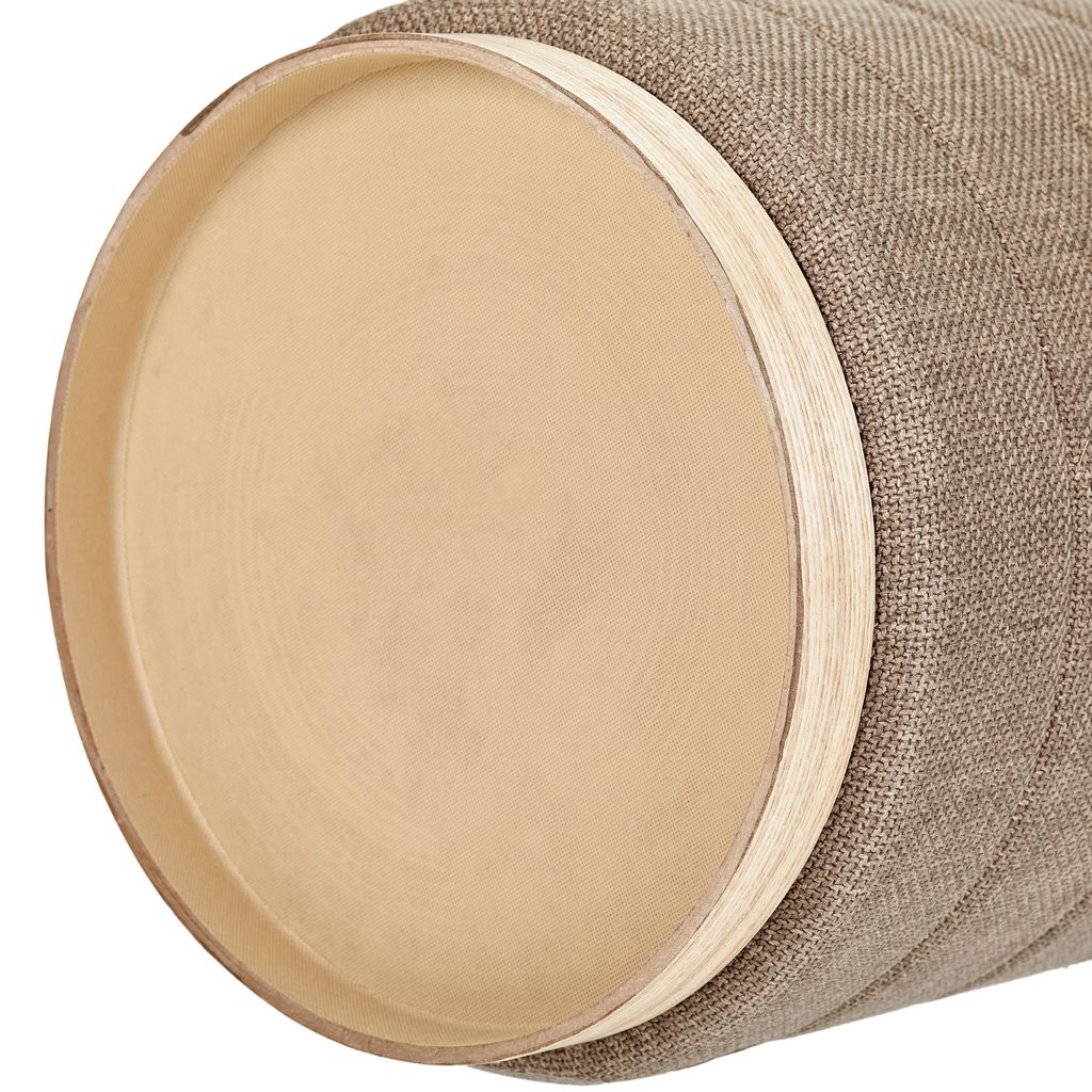 Tessa Ottoman Collection-Stylish Linen Cylinder Ottoman - Aria Home