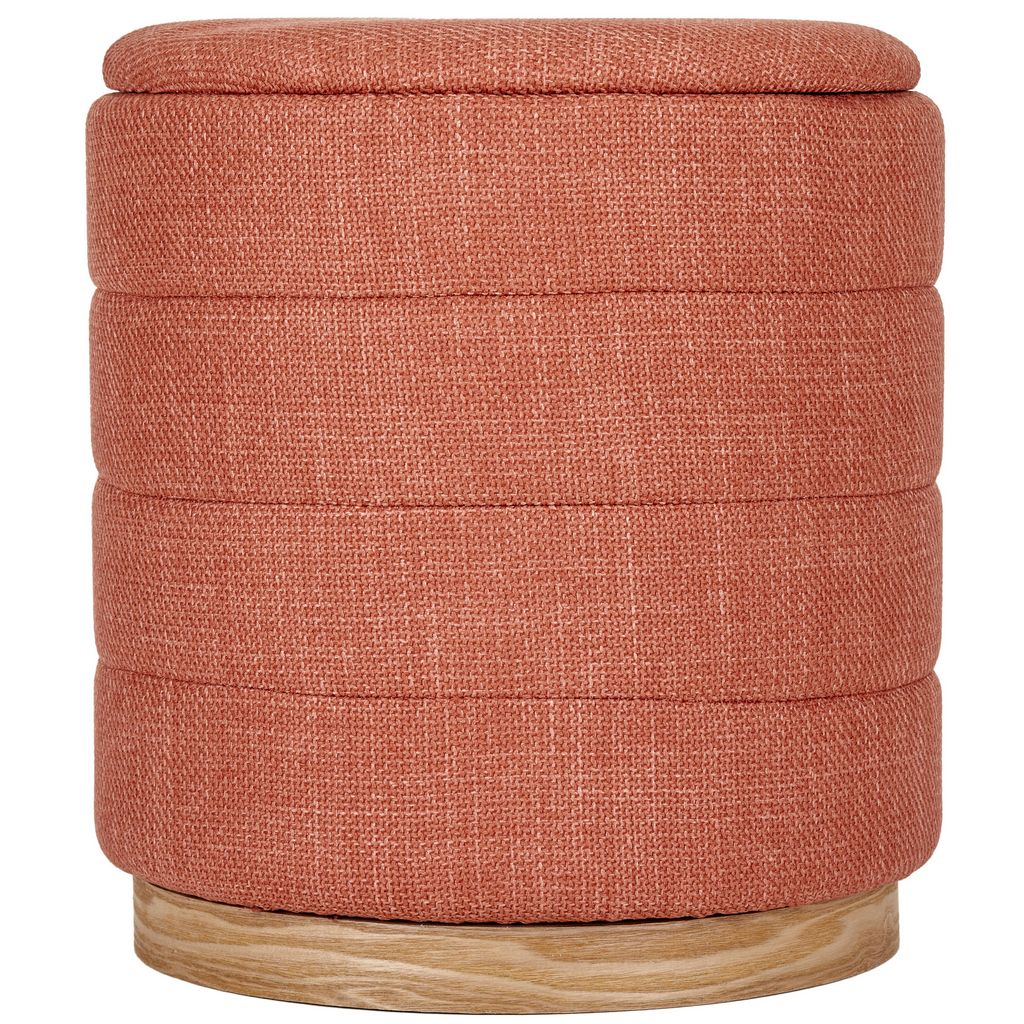 Tessa Ottoman Collection-Stylish Linen Cylinder Ottoman - Aria Home