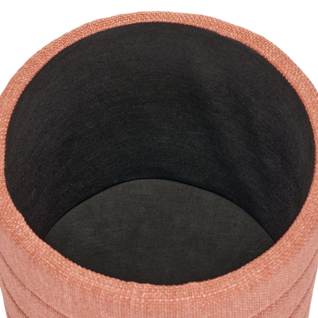 Tessa Ottoman Collection-Stylish Linen Cylinder Ottoman - Aria Home