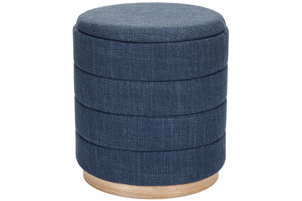 Tessa Ottoman Collection-Stylish Linen Cylinder Ottoman - Aria Home