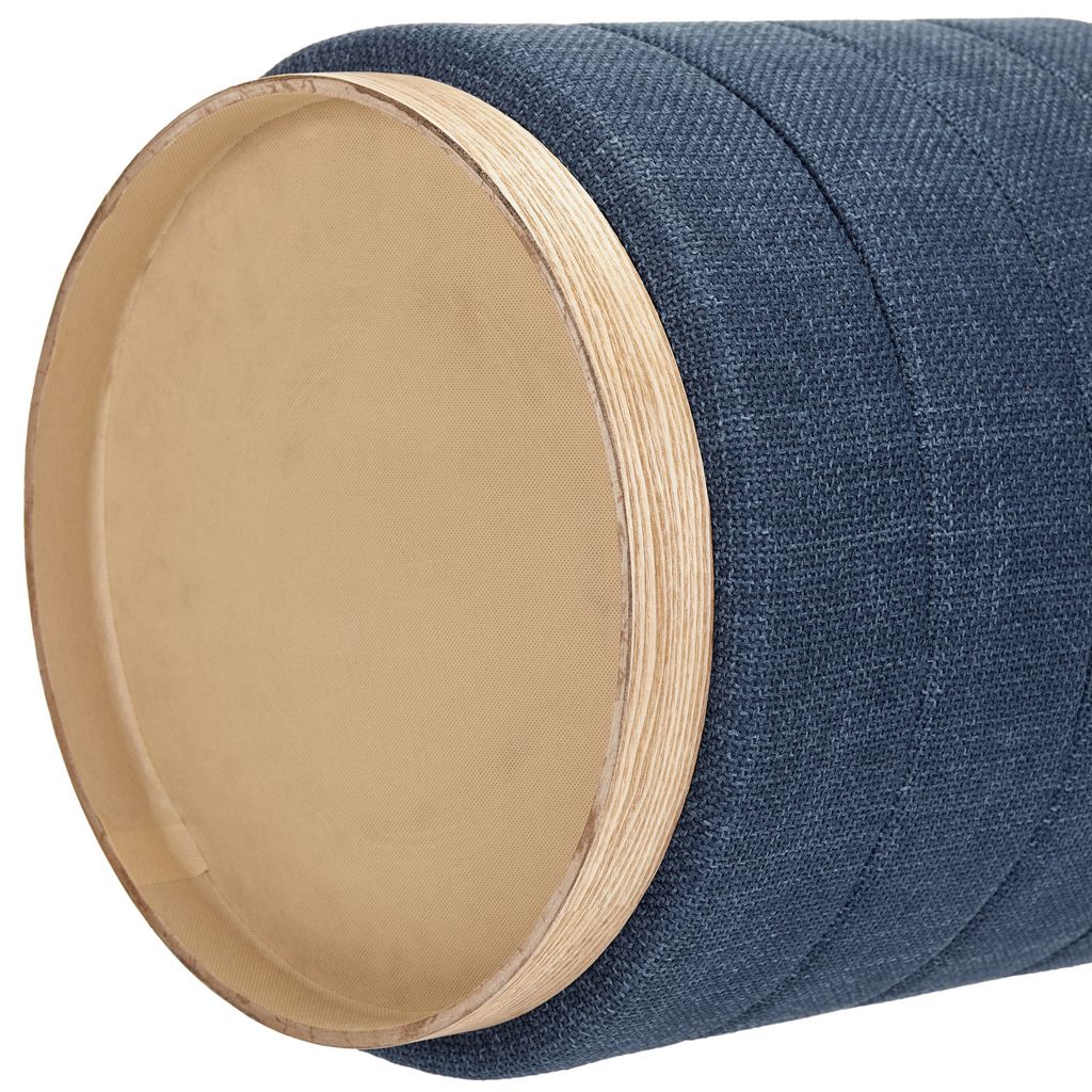 Tessa Ottoman Collection-Stylish Linen Cylinder Ottoman - Aria Home