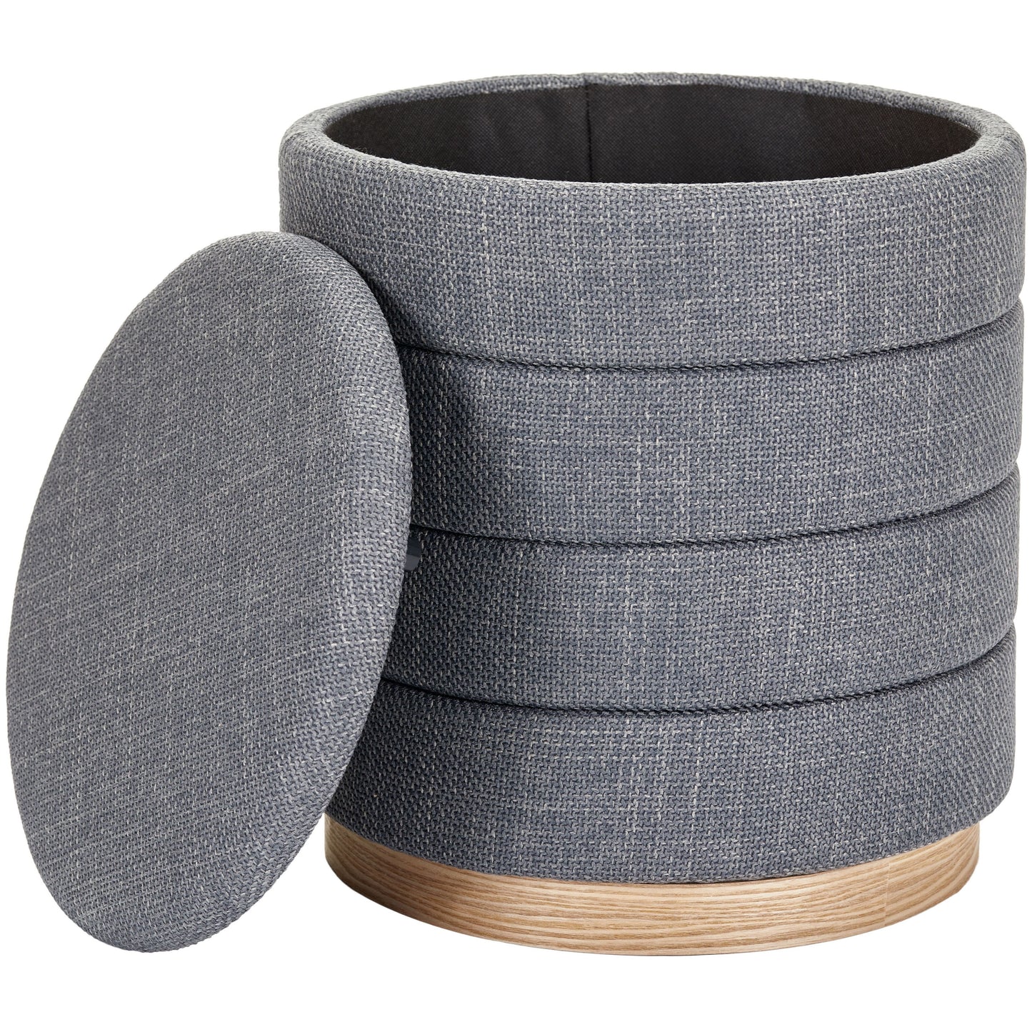 OT622 GREY OTTOMAN