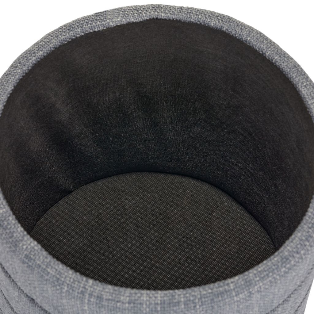 Tessa Ottoman Collection-Stylish Linen Cylinder Ottoman - Aria Home