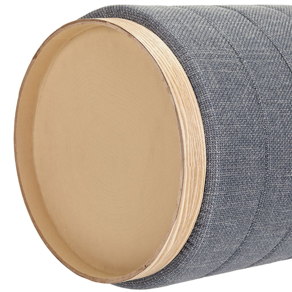 Tessa Ottoman Collection-Stylish Linen Cylinder Ottoman - Aria Home
