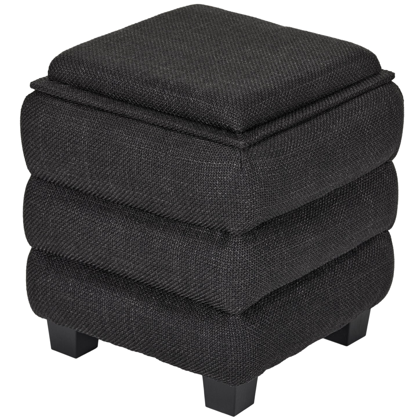 OT623 BLACK OTTOMAN