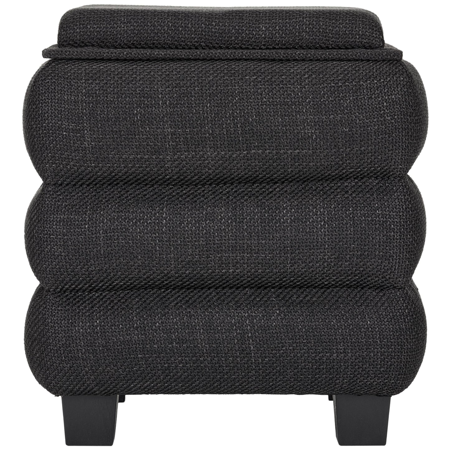 OT623 BLACK OTTOMAN
