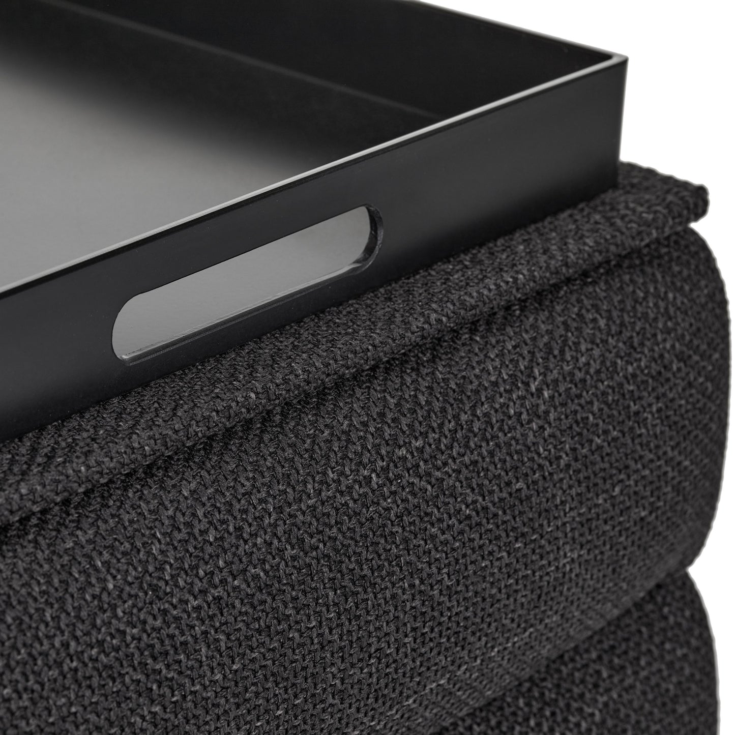 OT623 BLACK OTTOMAN