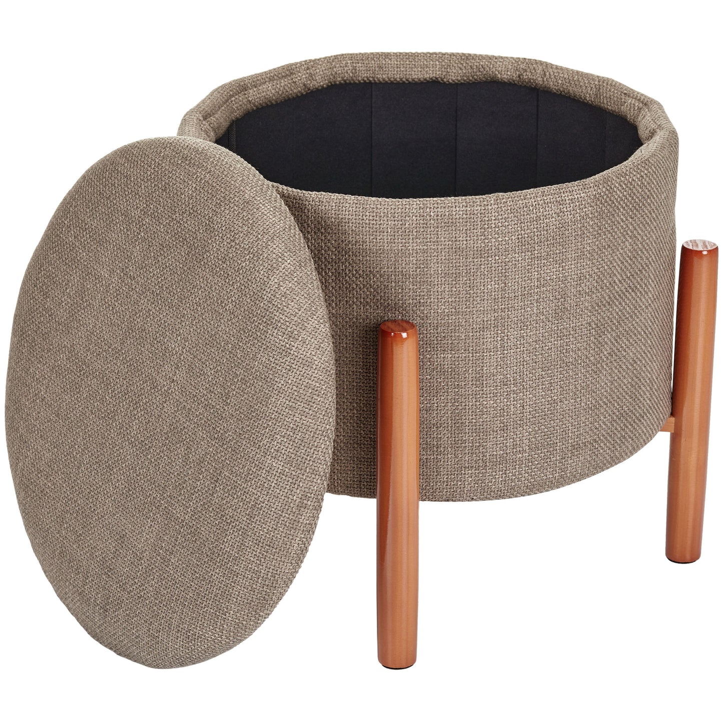 OT625 BROWN OTTOMAN